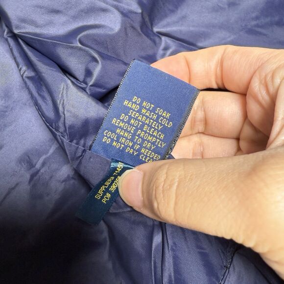 Polo Ralph Lauren Mens Quilted Vest Size XL Green Plaid Corduroy Collar Puffer - Picture 6 of 9